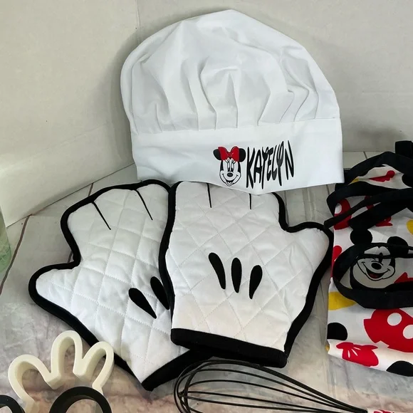 Disney Mickey Mouse Kitchen Ware Collection Apron Timer Mittens Baking Cookies - Picture 10 of 10